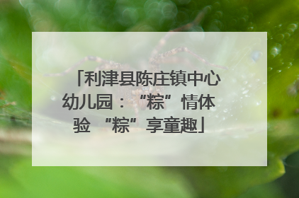 利津县陈庄镇中心幼儿园：“粽”情体验 “粽”享童趣